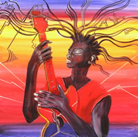 Guitar man - Painting by Giselle